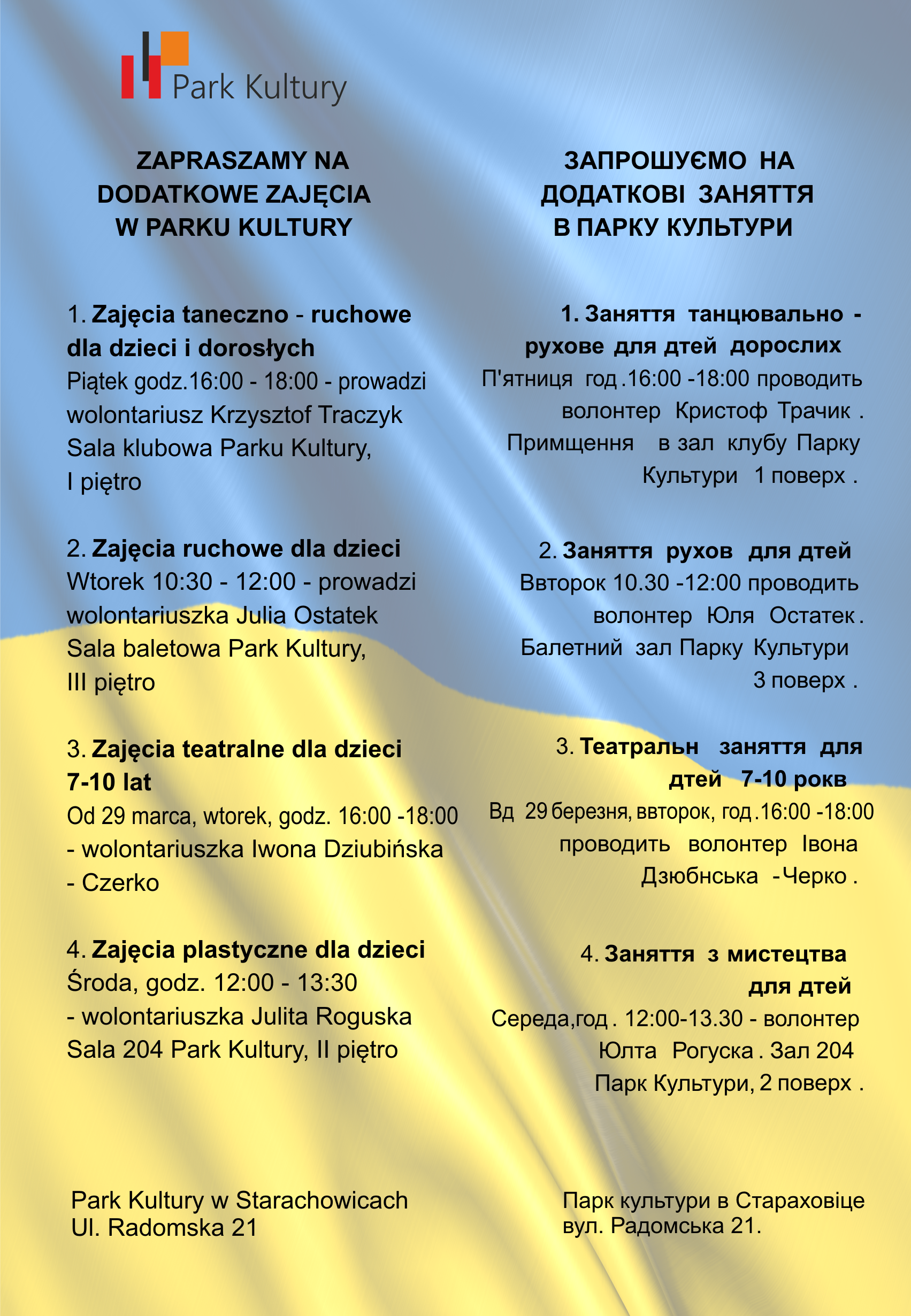 ULOTKA zajęcia Ukraina