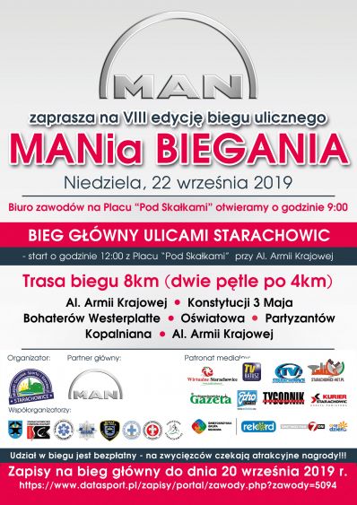 plakat MANIA BIEGANIA